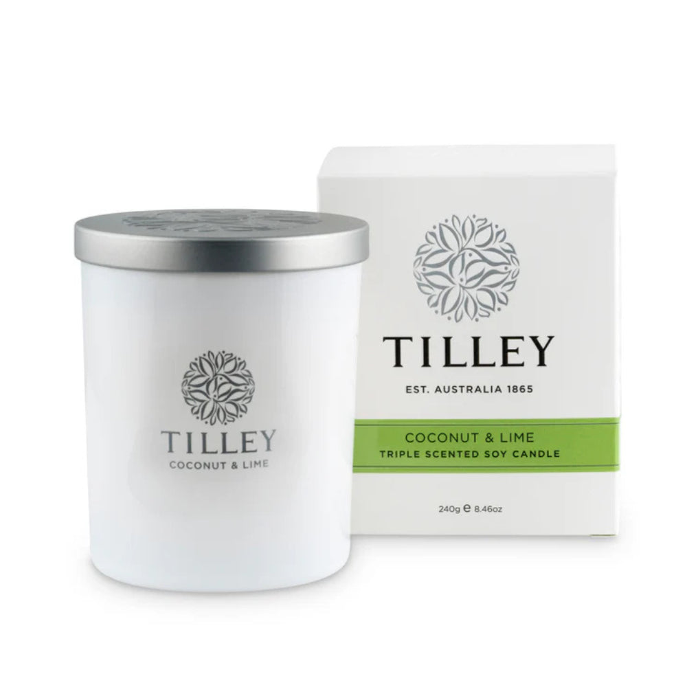 Tilley Coconut & Lime Soy Candle 240g/ 45 hour